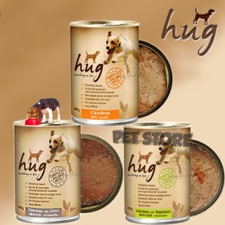 Pate HUG lon 400gr cho chó thơm ngon đủ vị