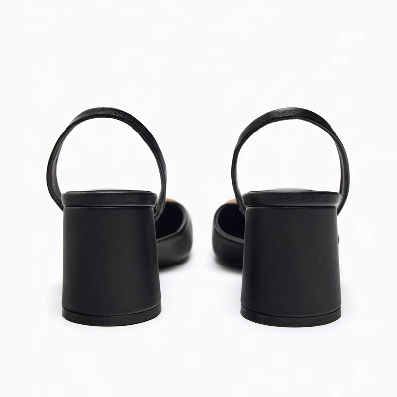 ORDER 🫑 ZR giày tag tròn kim loại vàng trơn gót 6cm