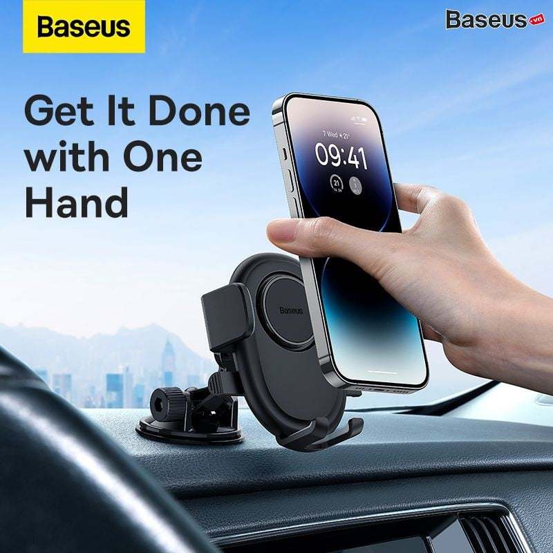 Giá Đỡ Điện Thoại Trên Ô Tô Baseus UltraControl Lite Series Car Holder Gắn Kính và Taplo Siêu Chắc Chắn