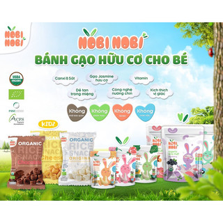 Bánh gạo jasmine hữu cơ nobi nobi cho bé ăn dặm từ 6m
