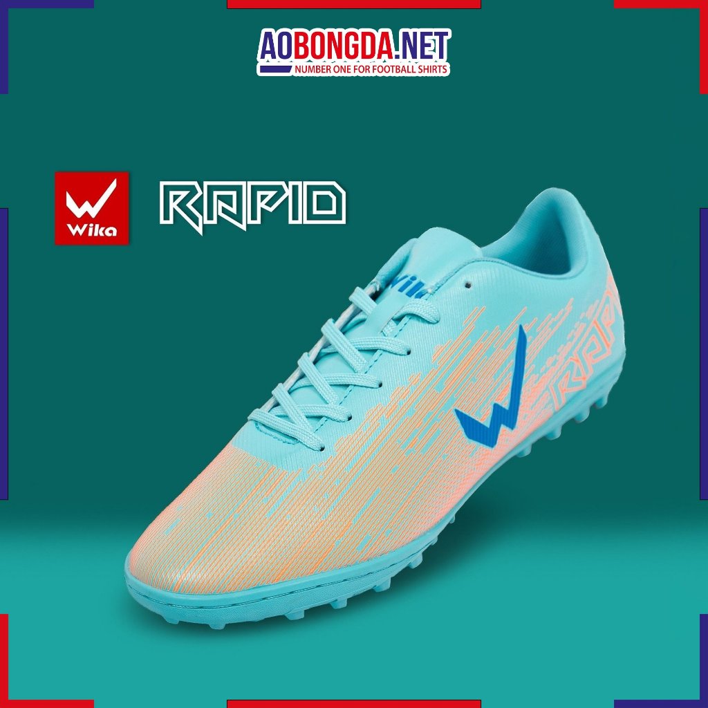 Giày Đá Bóng Wika Rapid Chính Hãng, Giày Bóng Đá Nam Nữ Sân Cỏ Nhân Tạo Thiết Kế Da Pu Cao Cấp Lưỡi Gà Rời Ôm Chân