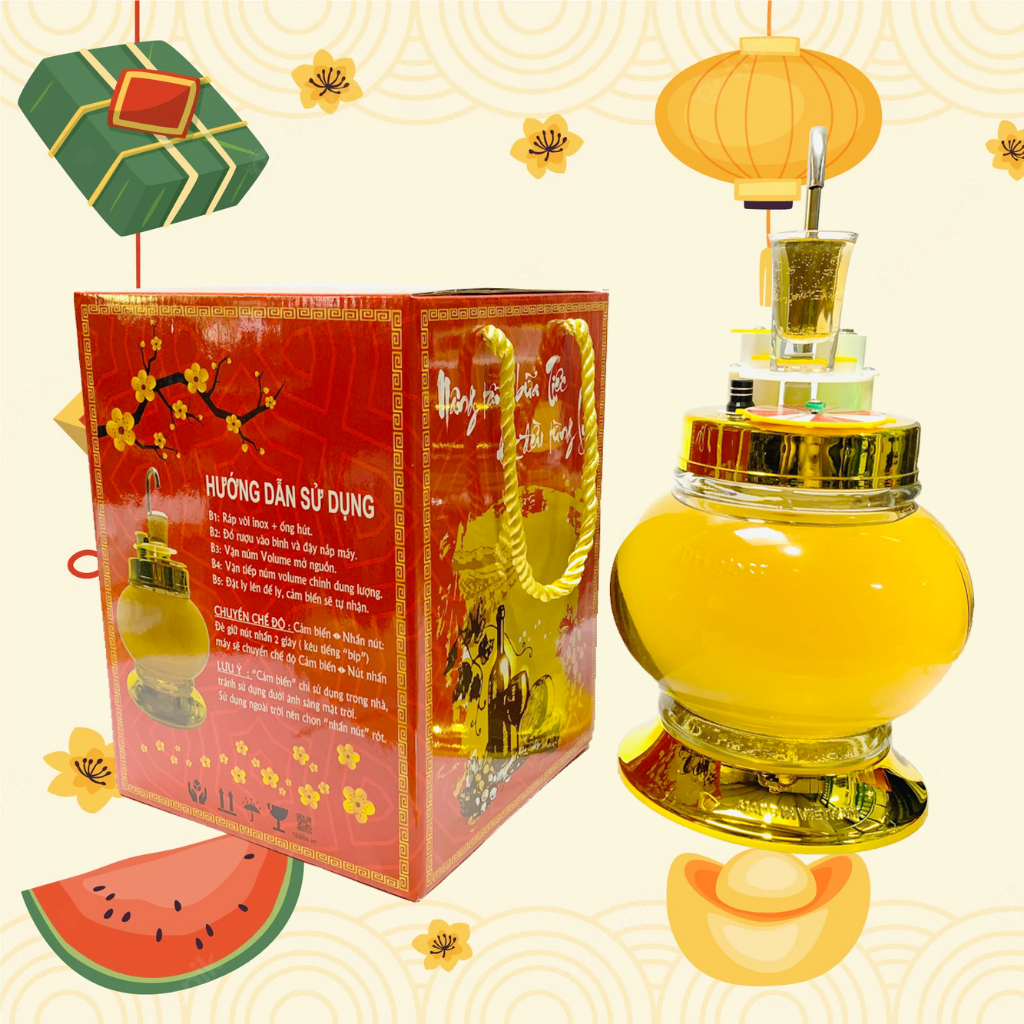 Máy rót rượu KAIDO k08 cảm biến, nhấn nút rót 2.7 lít