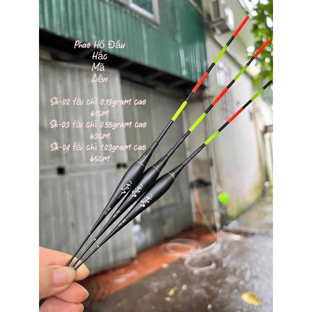 Phao Hố Đấu cao cấp Hắc Mã Liên ngày và đêm , chuyên cá nhát ,tự cân bằng không cần chì , thích hợp câu chép và săn hàng