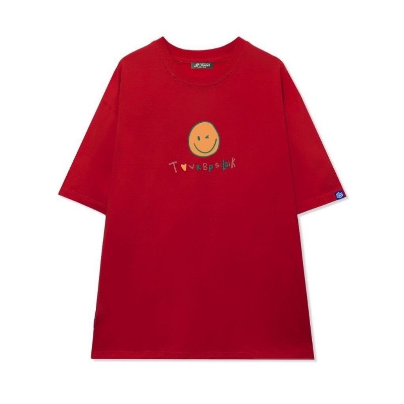 Áo thun tay lỡ có size unisex mặt cười