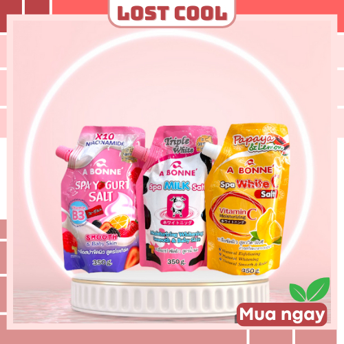 Muối tắm sữa bò ABonne Spa Milk Salt Thái Lan 350g, Muối bò tẩy tế bào chết Cân Bằng Độ Ẩm Cho Da