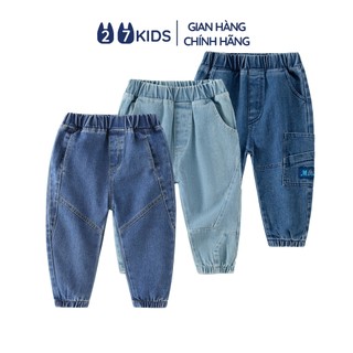 Quần jean dài bé trai 27kids wellkids quần bò mềm lưng chun nam cho trẻ từ 2-10 tuổi blje2