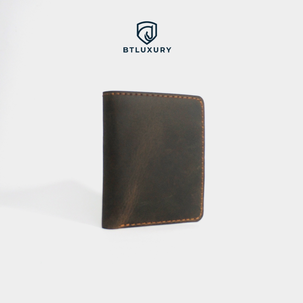 Ví da sáp MORI, thiết kế nhỏ gọn, may thủ công, bảo hành 24 tháng, thương hiệu BTLUXURY