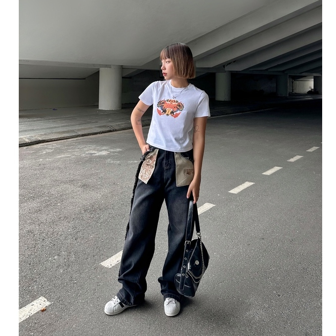 Quần Jeans Unisex BOO Dáng Straight In Marvel Go VIETNAM BZL