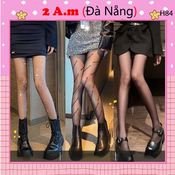 Quần Tất Lưới Mỏng Mịn Màu Đen Nhiều Mẫu H84