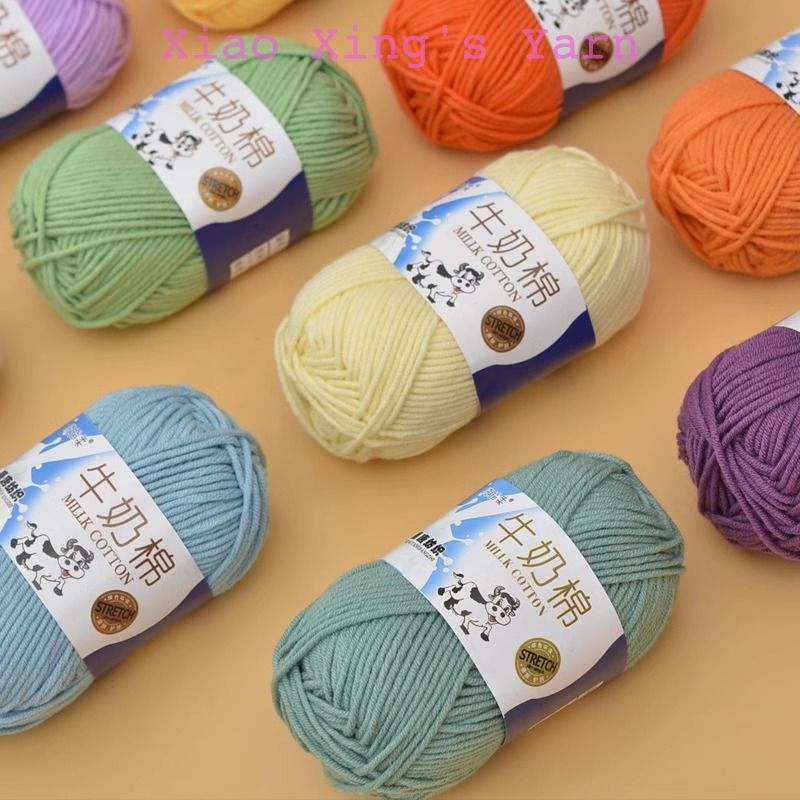 Len milk bò 50gram móc len cơ bản cho người mới bắt đầu | Xiaoxingyarn