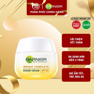 Kem Dưỡng Trắng Da Ban Ngày Garnier Light Complete Whitening Serum Cream SPF30 50ml
