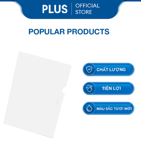 Combo Xấp 10 Bìa Lá Đựng Hồ Sơ PLUS Size A4 Dày 0.2Mm Độ Trong Suốt Cao, Nhựa An Toàn