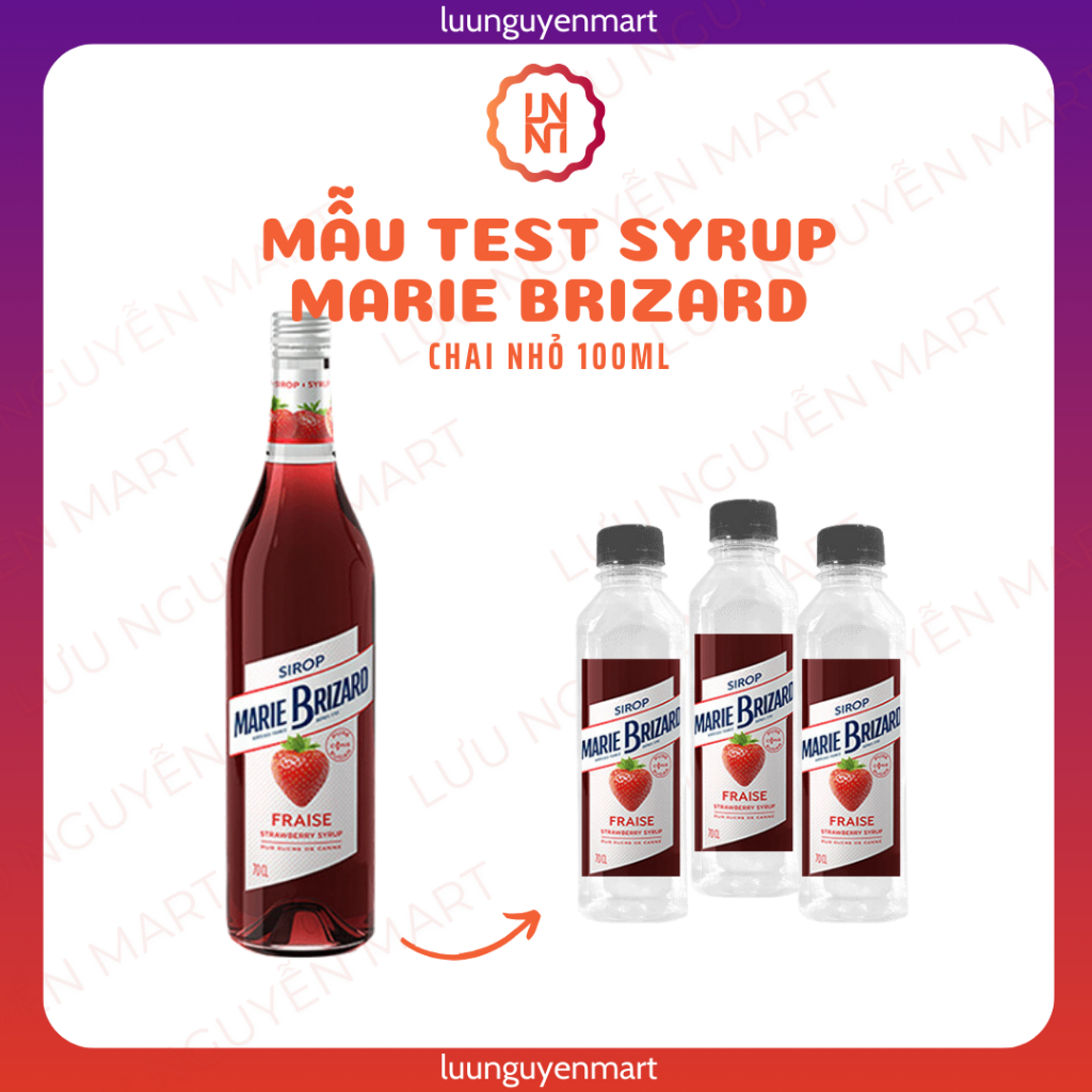 Mẫu thử syrup Pháp Marie Brizard - Chai 100ml