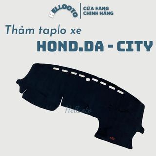 Thảm Taplo Honda City 2015 đến 2024 Màu Đen Chất Liệu Nhung Lông Cừu Đế Có Chống Trượt, chuẩn form xe