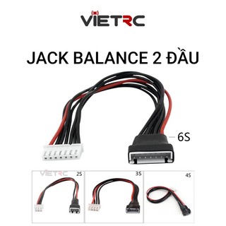Jack sạc pin (jack balance) 2S/3S/4S/6S 2 đầu đực cái cho pin tàu, xe, máy bay điều khiển từ xa