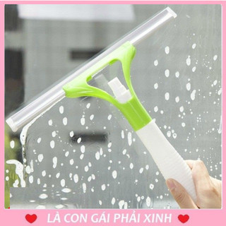 Cây lau kính 2 trong 1, cây lau kính kèm bình xịt đa năng tiện lợi