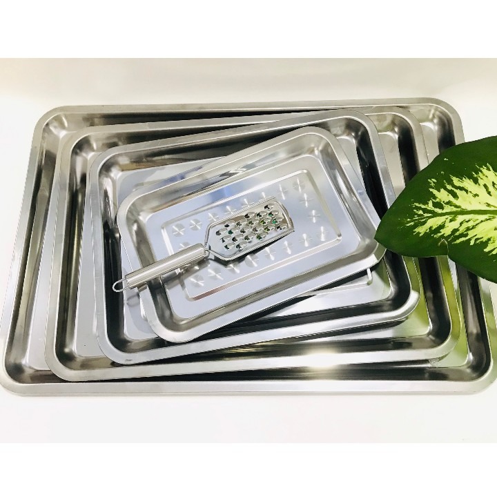 Khay inox sâu 2cm