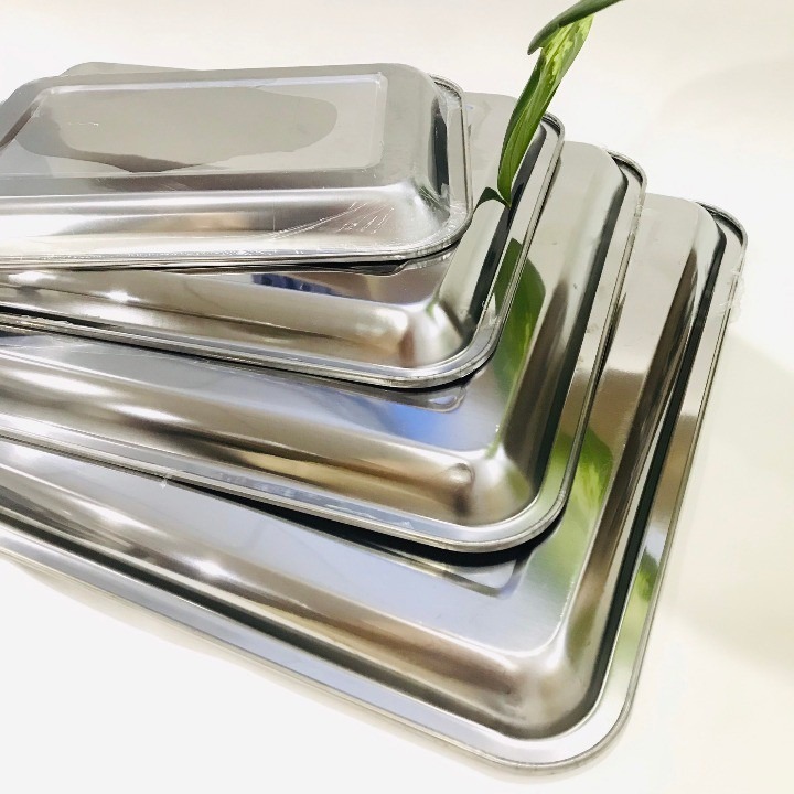 Khay inox sâu 2cm