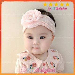 Băng Đô Tuban Gân Hoa Hồng Kiểu Mới Cho Bé Gái Sơ Sinh Đáng Yêu