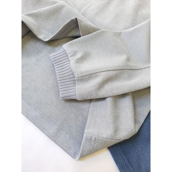 Áo polo dài tay bé trai BeeMon trơn logo gấu ngực