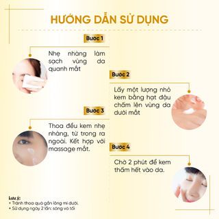 Kem giảm thâm mắt Rena Abera giúp giảm thâm mắt, bọng mắt, nếp nhăn vùng mắt, làm cho vùng da mắt sáng mịn