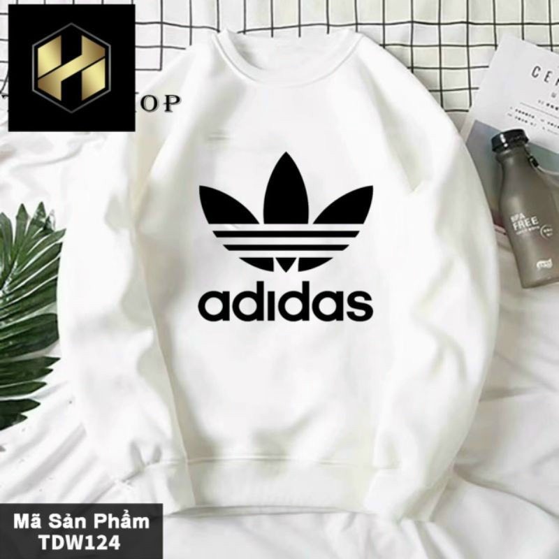 Áo nỉ nam thu đông adidas, áo sweater nam nữ thời trang phong cách Hàn Quốc