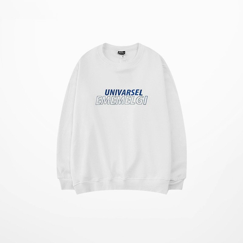 Áo nỉ nam univarsel ememelgi, áo thu đông nam dài tay phong cách basic