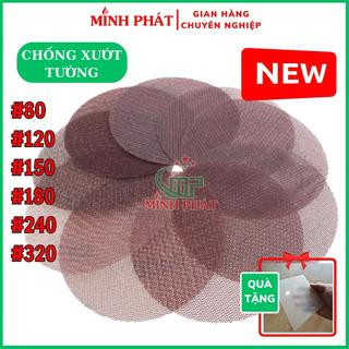Combo 10 tờ nhám lưới d 22cm chà tường chống xướt minh phát