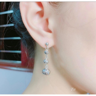 Bông tai bạc thời trang cao cấp chất liệu bằng bạc s925 MS011a