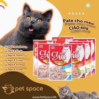 Pate Ciao cho mèo 60g đủ vị