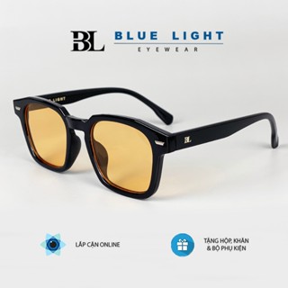 Kính Râm Kính Mát Nam Nữ, Mắt Kính Vuông Góc Cạnh, Chống Ánh Sáng Xanh, Nâu, Vàng, Xanh Dương, Gọng Nhựa