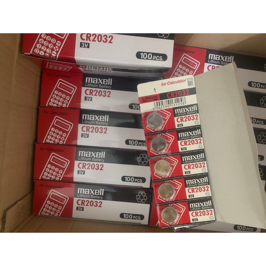 Pin CMOS Maxell CR2032 Lithium 3v pin cúc áo cho đồng hồ, remote xe máy - ô tô