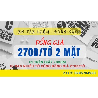 IN GIÁO TRÌNH, IN TÀI LIỆU HỌC TẬP, IN ONLINE GIÁ RẺ - CHỈ TỪ 270D/TỜ, IN TRẮNG ĐEN A4, A5