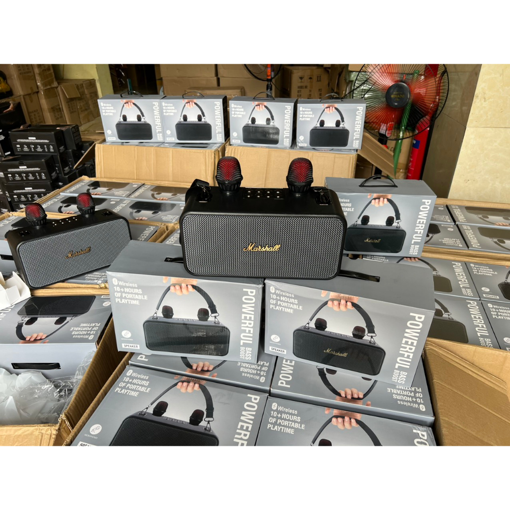 Loa Bluetooth Marshall K186 Pro Kèm 2 Mic Âm Thanh Cực Đỉnh Pin Trâu Bảo Hành 12 Tháng - Yourbox.vn