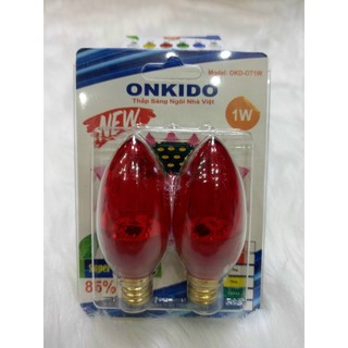 Bóng đèn cana led trái ớt onkido 1w siêu bền đủ màu sắc