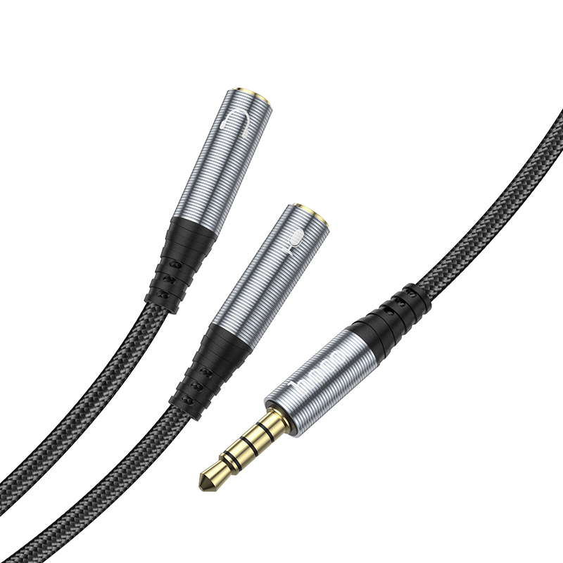 Cáp chia và gộp tai nghe 3.5mm HOCO jack dùng để chuyển đổi audio mic cho điện thoại laptop pc cho tai nghe loa - gò vấp