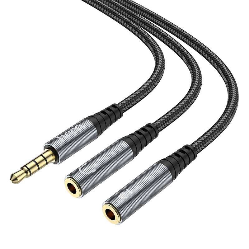 Cáp chia và gộp tai nghe 3.5mm HOCO jack dùng để chuyển đổi audio mic cho điện thoại laptop pc cho tai nghe loa - gò vấp