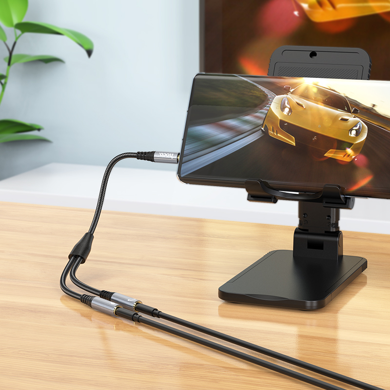 Cáp chia và gộp tai nghe 3.5mm HOCO jack dùng để chuyển đổi audio mic cho điện thoại laptop pc cho tai nghe loa - gò vấp