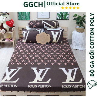 (GIẢM GIÁ) Sét 4 Món Ga Gối Vỏ Gối Ôm Poly Mẫu luiss, Bộ drap giường đẹp - Chất đẹp (1 ga + 2 vỏ nằm + 1 vỏ ôm)