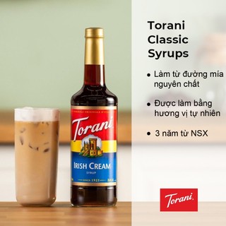 Siro Pha Chế Hương Vị Kem Ái Nhĩ Lan Torani Classic Irish Cream Syrup 750m