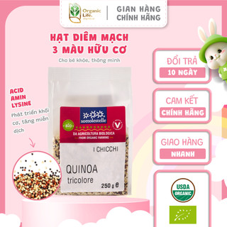 Hạt diêm mạch hữu cơ quinoa organic life sottolestelle nhập khẩu từ ý