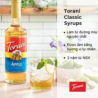 Siro pha chế vị táo đỏ torani classic apple syrup 750ml mỹ