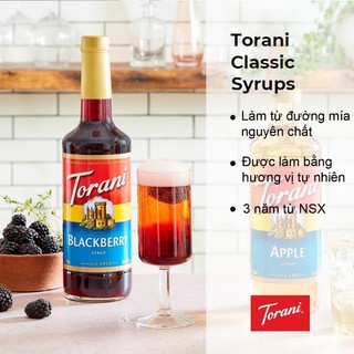 Siro Pha Chế Vị Mâm Xôi Đen Torani Classic Blackberry Syrup 750ml Mỹ - Siro Cho Món Tráng Miệng & Thức Uống Mùa Hè
