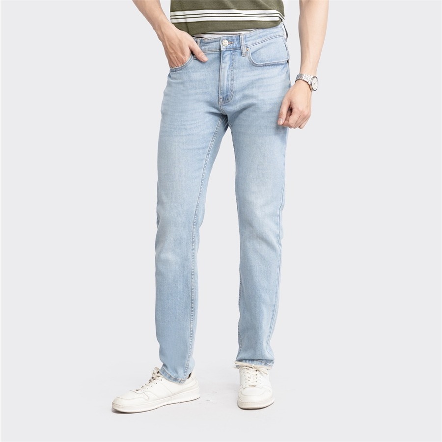 [MỚI 2023] Quần Jeans nam ARISTINO dáng Slim fit ôm nhẹ , thiết kế trẻ trung, cotton đứng dáng - AJN00203