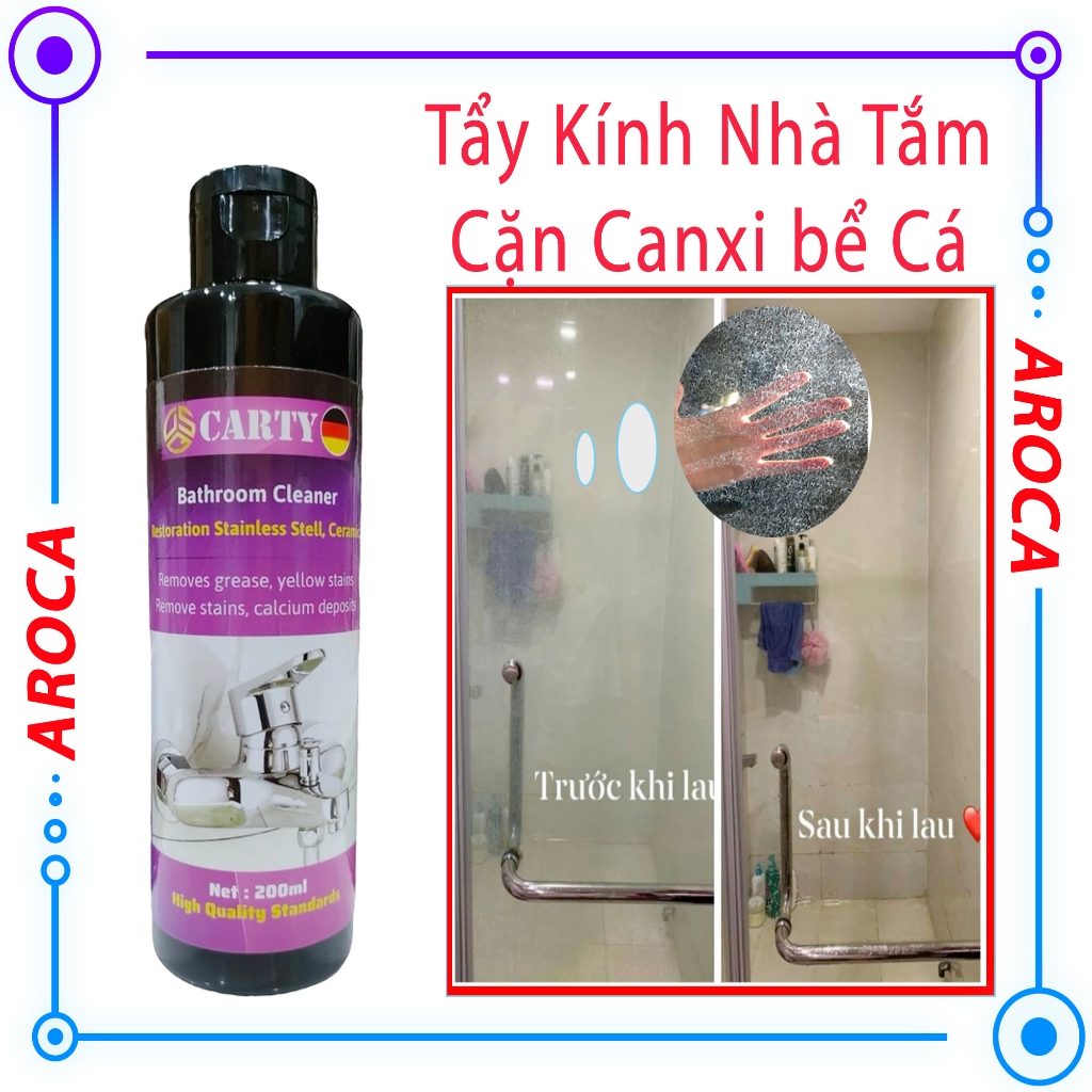 Vệ Sinh Nhà Tắm - Chai Xịt Làm Sạch Vòi Rửa, Sen - Tẩy Cặn Canxi Vách Kính, Gương - Tẩy Trắng Bồn Rửa