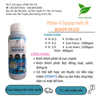 Root plus- kích rễ,dưỡng cây, phát đọt, vọt chồi, đứng lá, giải độc, hạ phèn 500ml