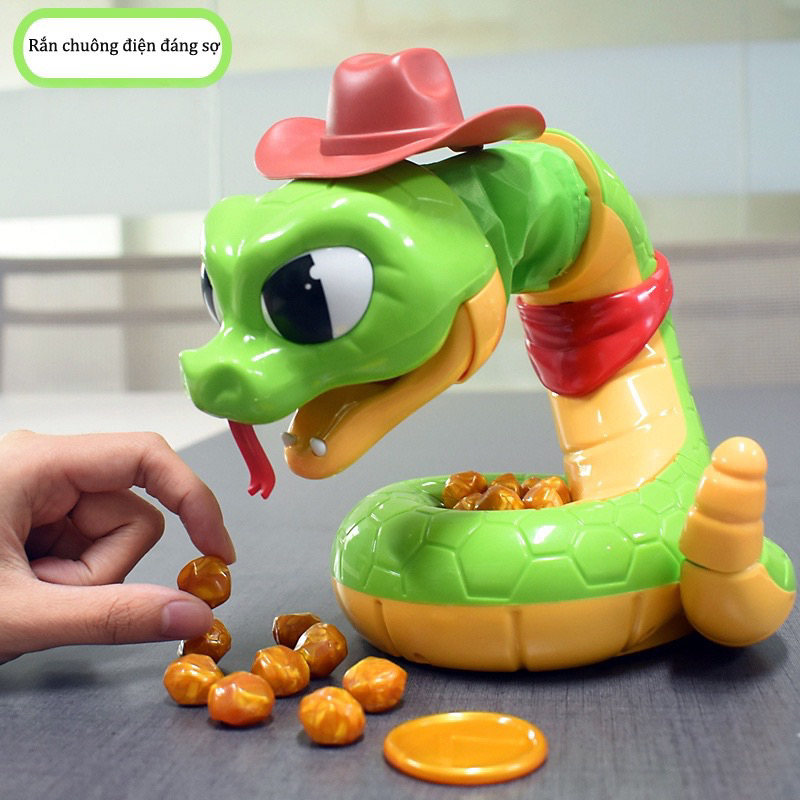 Bộ đồ chơi rắn chuông giữ kho báu, bộ đồ chơi bất ngờ cho bé vui nhộn