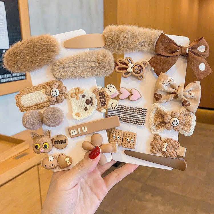 Set Kẹp Tóc Gấu Dâu Dễ Thương, Kẹp Tóc Kuromi Sanrio, Kẹp Tóc Mái Cinnamoroll Cute, Set Kẹp Tóc Giá Rẻ