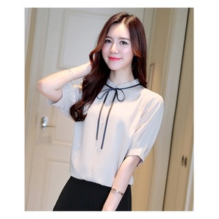 sơ mi nữ, sơ mi trắng cổ tàu ảnh thật