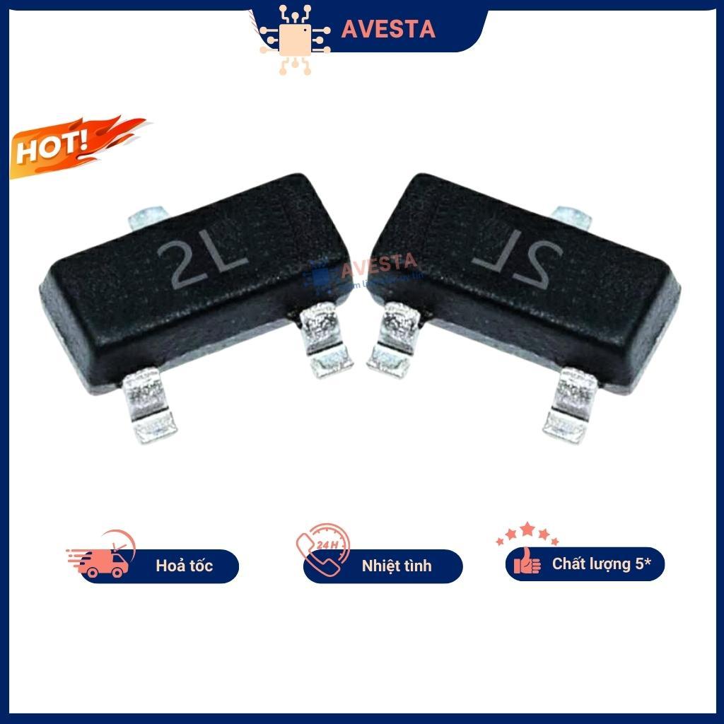 Transistor 2N5401 MMBT5401 0.3A 150V túi 10 con Avesta